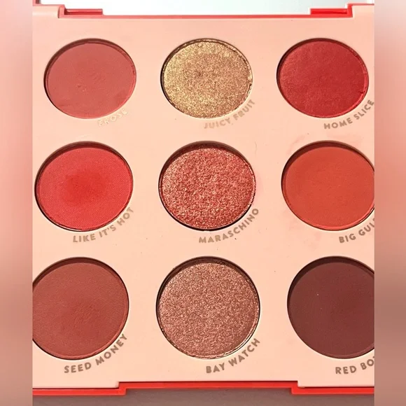 ColourPop Main Squeeze Eye Shadow 9 Color Palette Shades of Red - Picture 8 of 8